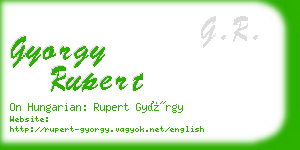 gyorgy rupert business card